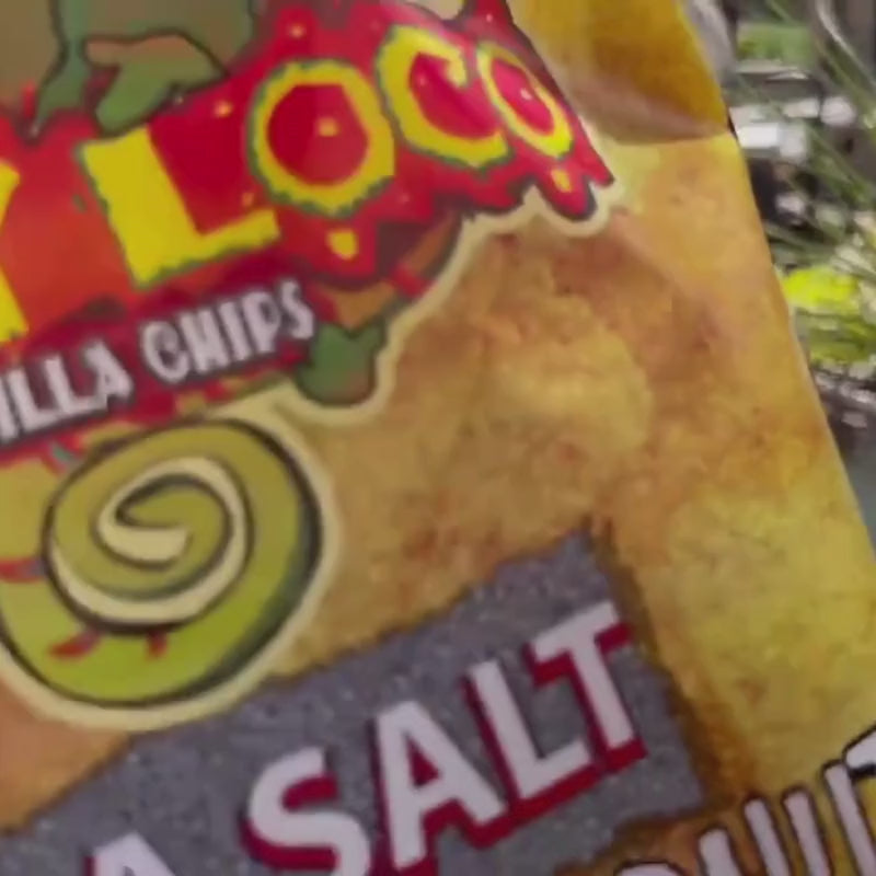 Video showcasing Gilly Loco’s Healthy Tortilla Chips—stone-ground corn, cooked in 100% coconut oil, made with just five clean ingredients for a bold, crispy crunch.