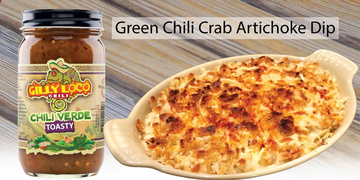 Green Chili Crab Artichoke Dip