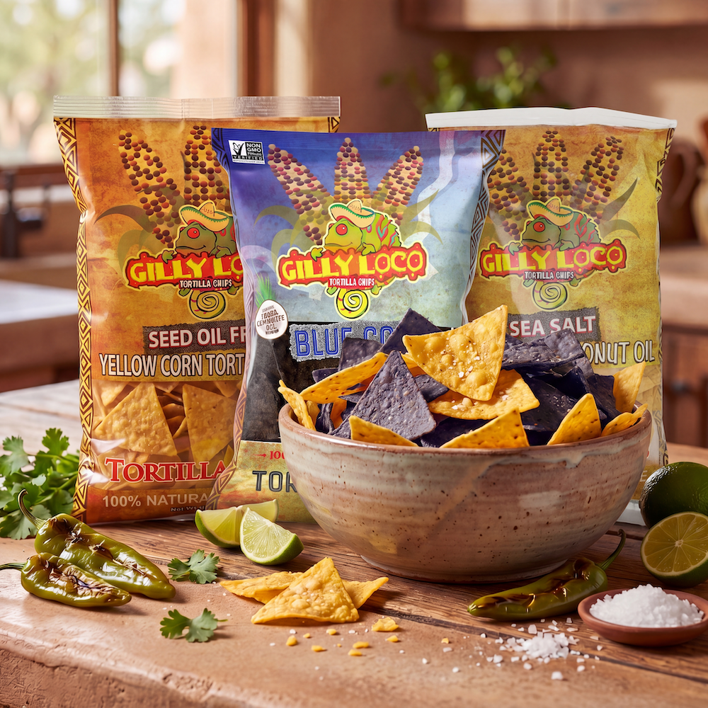 Gilly Loco Seed Oil Free Tortilla Chips Variety Spread